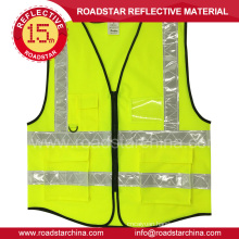 Hi vis fluorescent security reflective vest